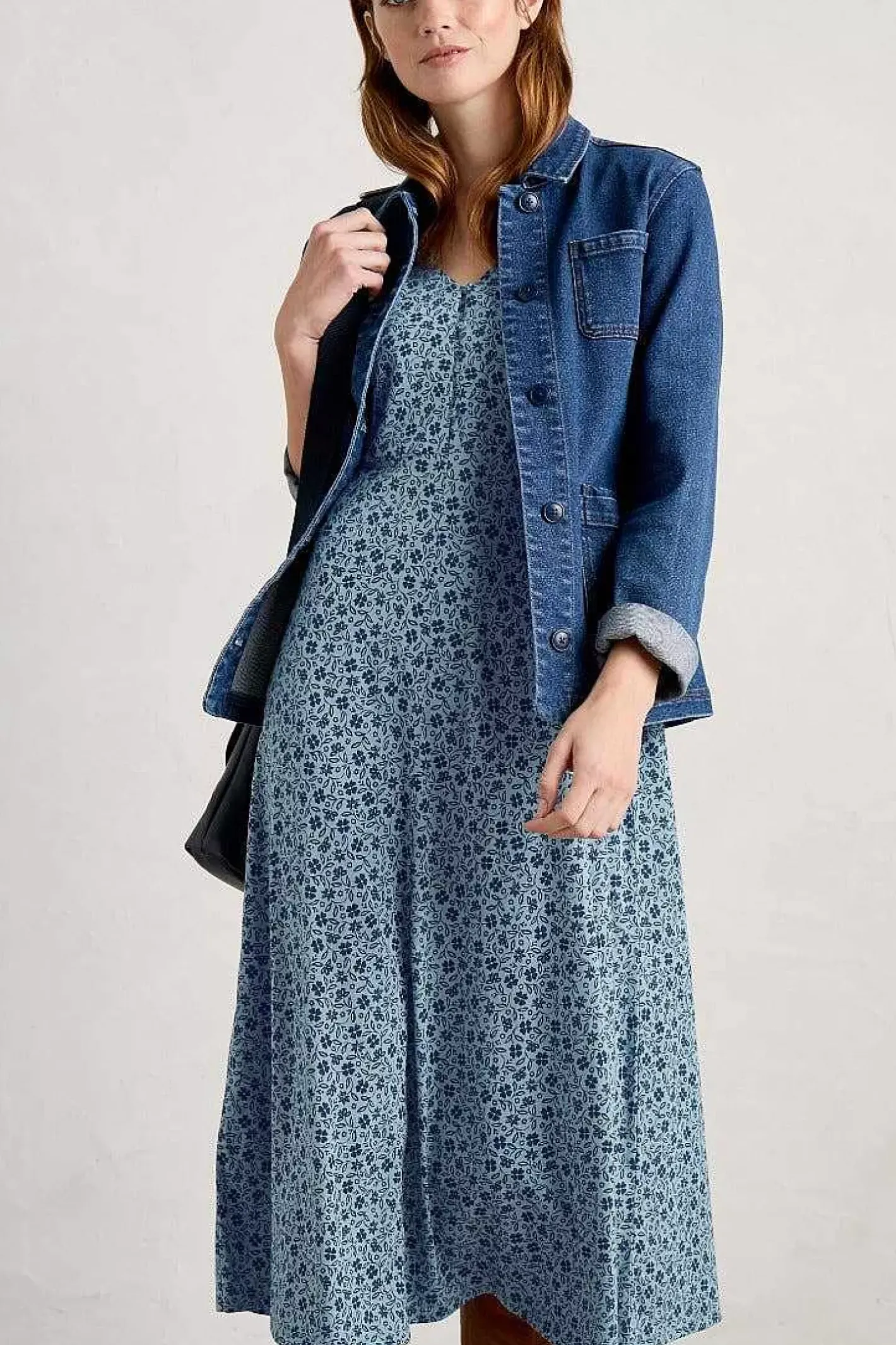 Women Seasalt Cornwall Ava Jersey V-Neck Dress