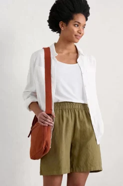 Women Seasalt Cornwall Aviso Wide Leg Linen Shorts