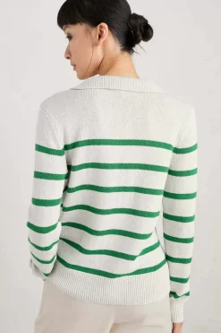 Women Seasalt Cornwall Barbizan Long Sleeve Collared Jumper