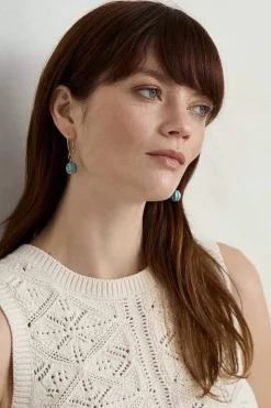 Women Seasalt Cornwall Barley Ceramic Bead Earrings