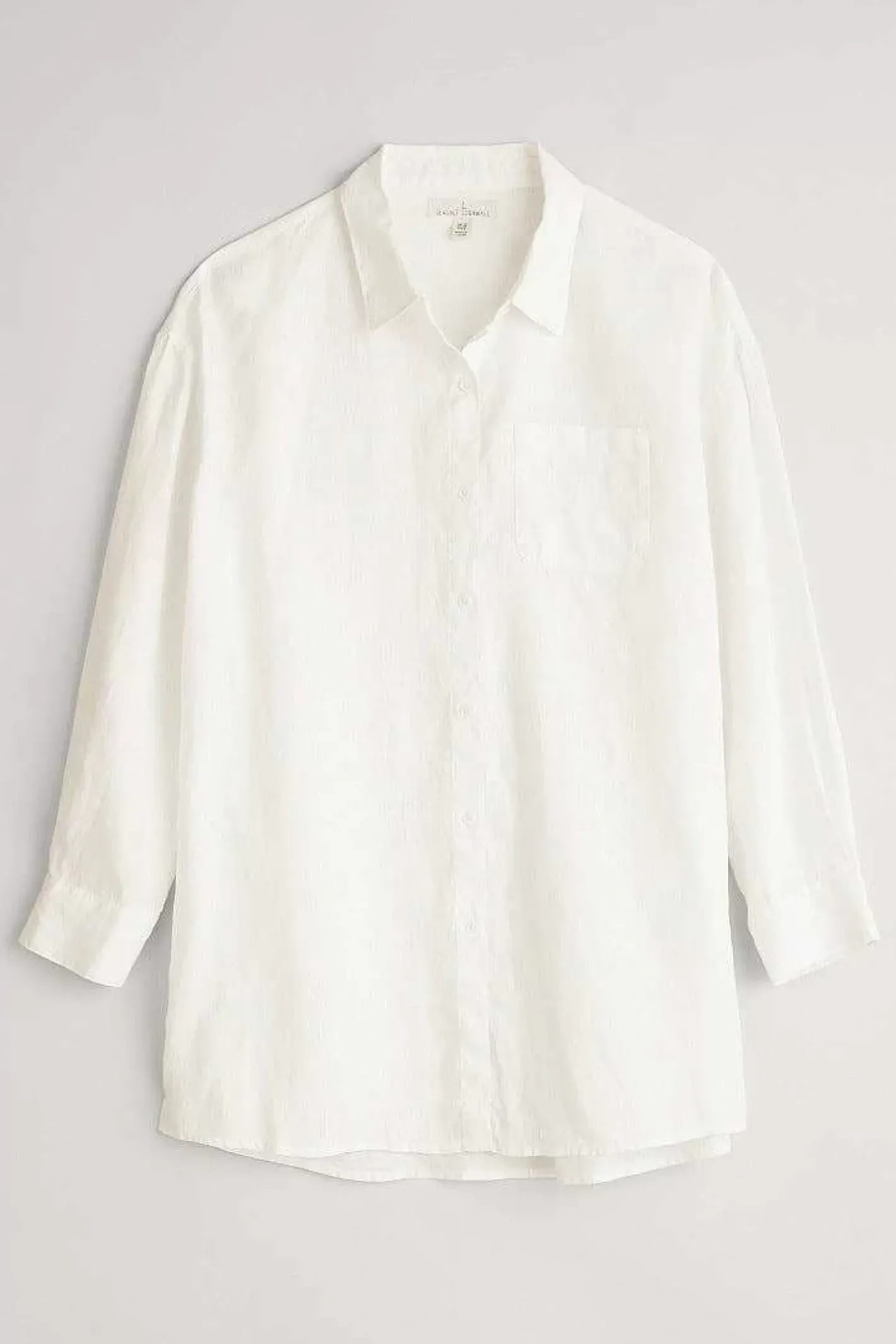 Women Seasalt Cornwall Beach Road Longline Linen Shirt