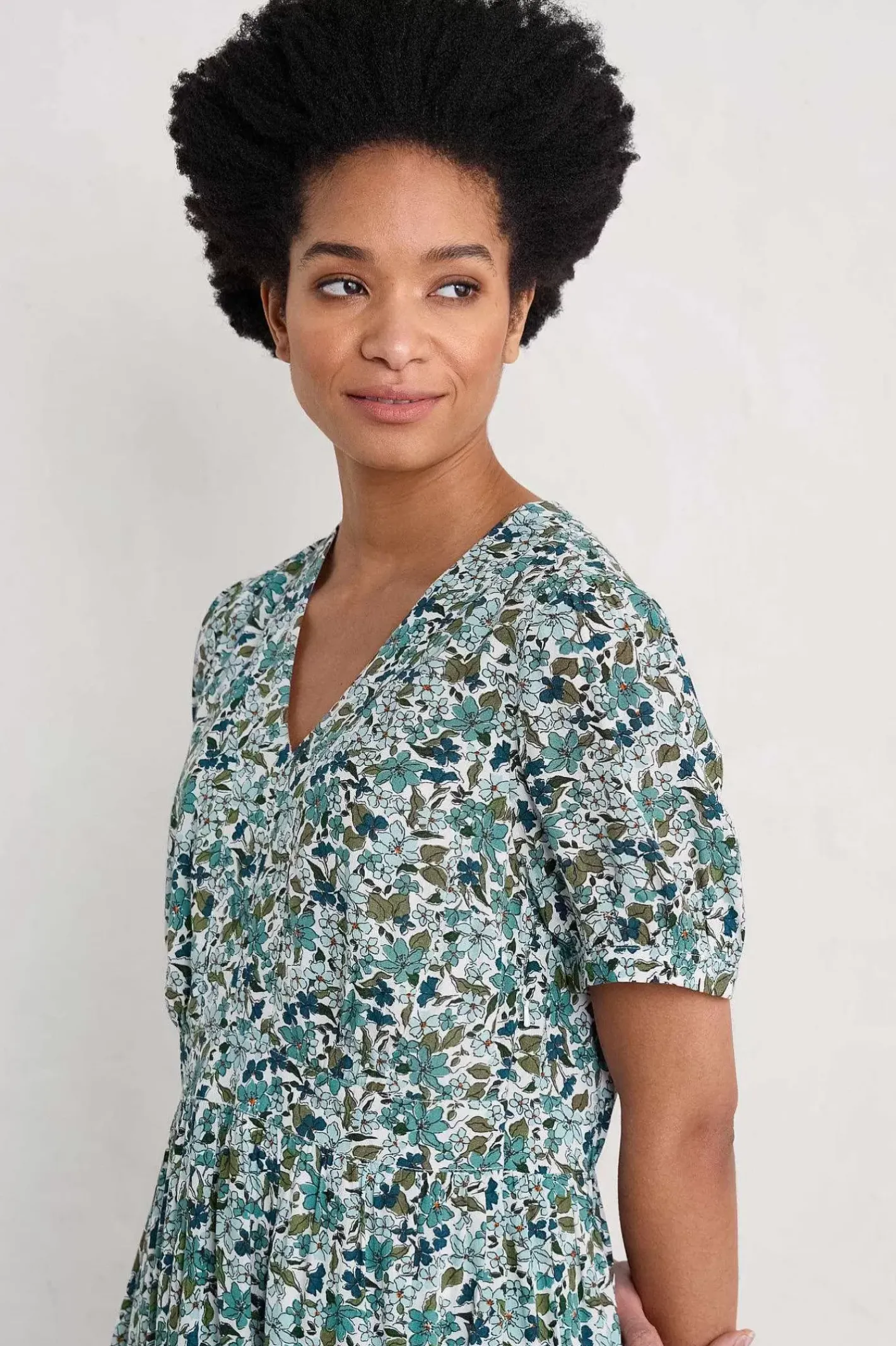 Women Seasalt Cornwall Birch Leaf Midaxi Tea Dress