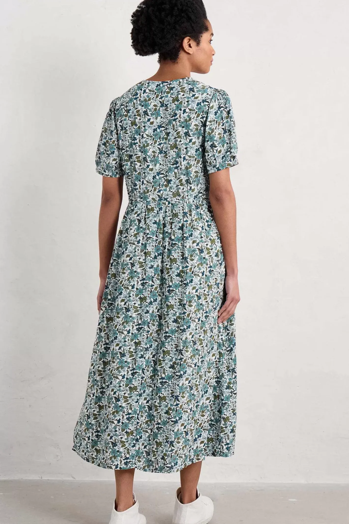 Women Seasalt Cornwall Birch Leaf Midaxi Tea Dress