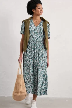Women Seasalt Cornwall Birch Leaf Midaxi Tea Dress