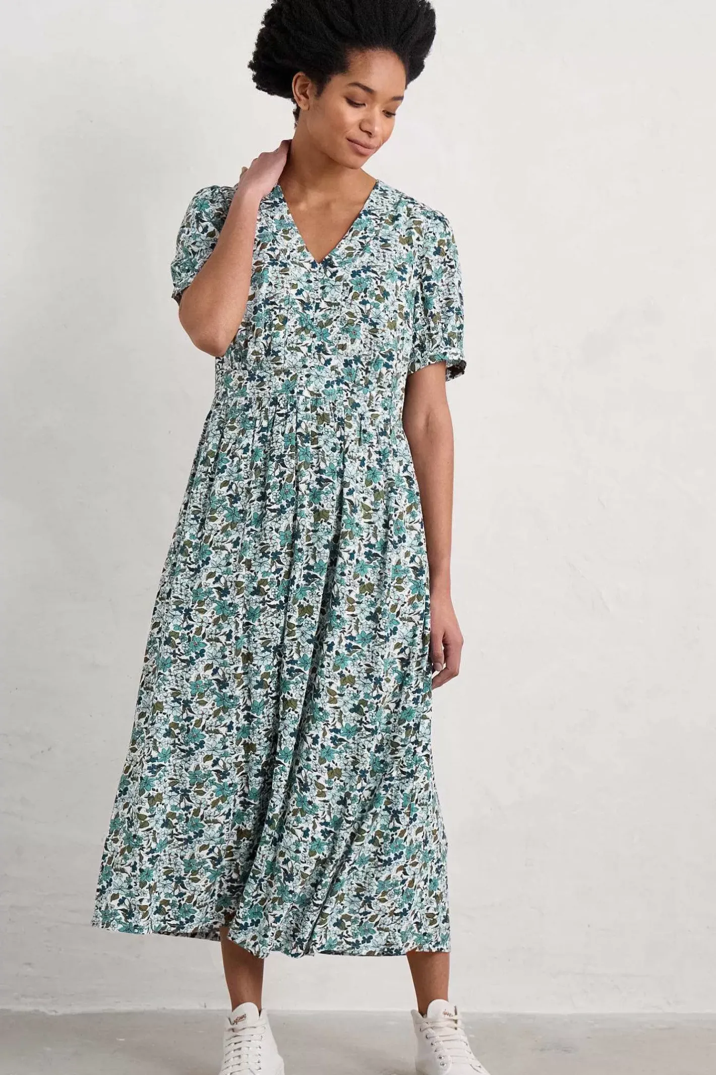 Women Seasalt Cornwall Birch Leaf Midaxi Tea Dress