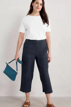 Women Seasalt Cornwall Bryher View Organic Cotton Boat Neck T-Shirt (Gots)