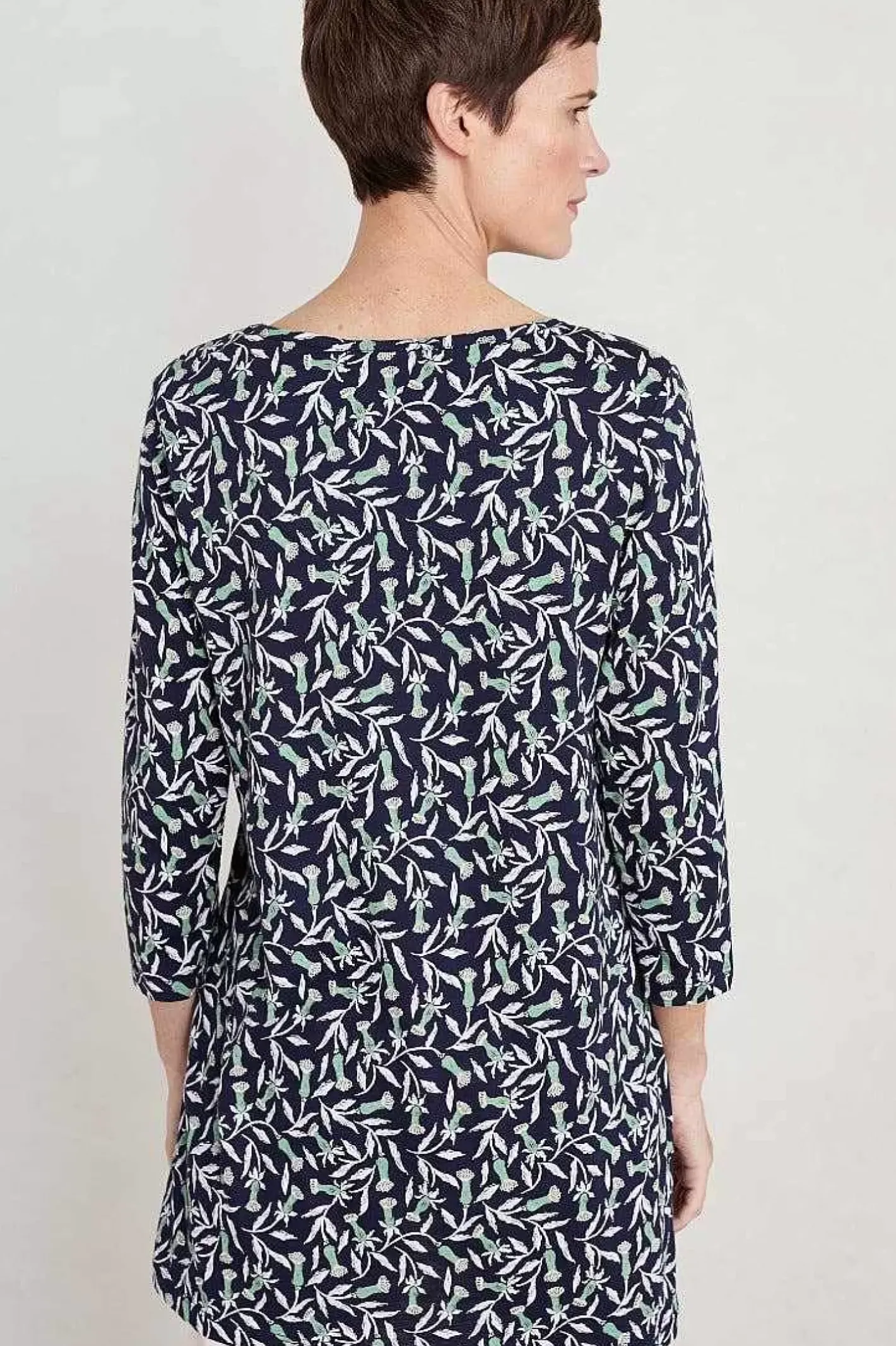 Women Seasalt Cornwall Busy Lizzy 3/4 Sleeve Slub Jersey Tunic