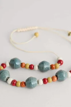 Women Seasalt Cornwall Canna Ceramic Bead Necklace