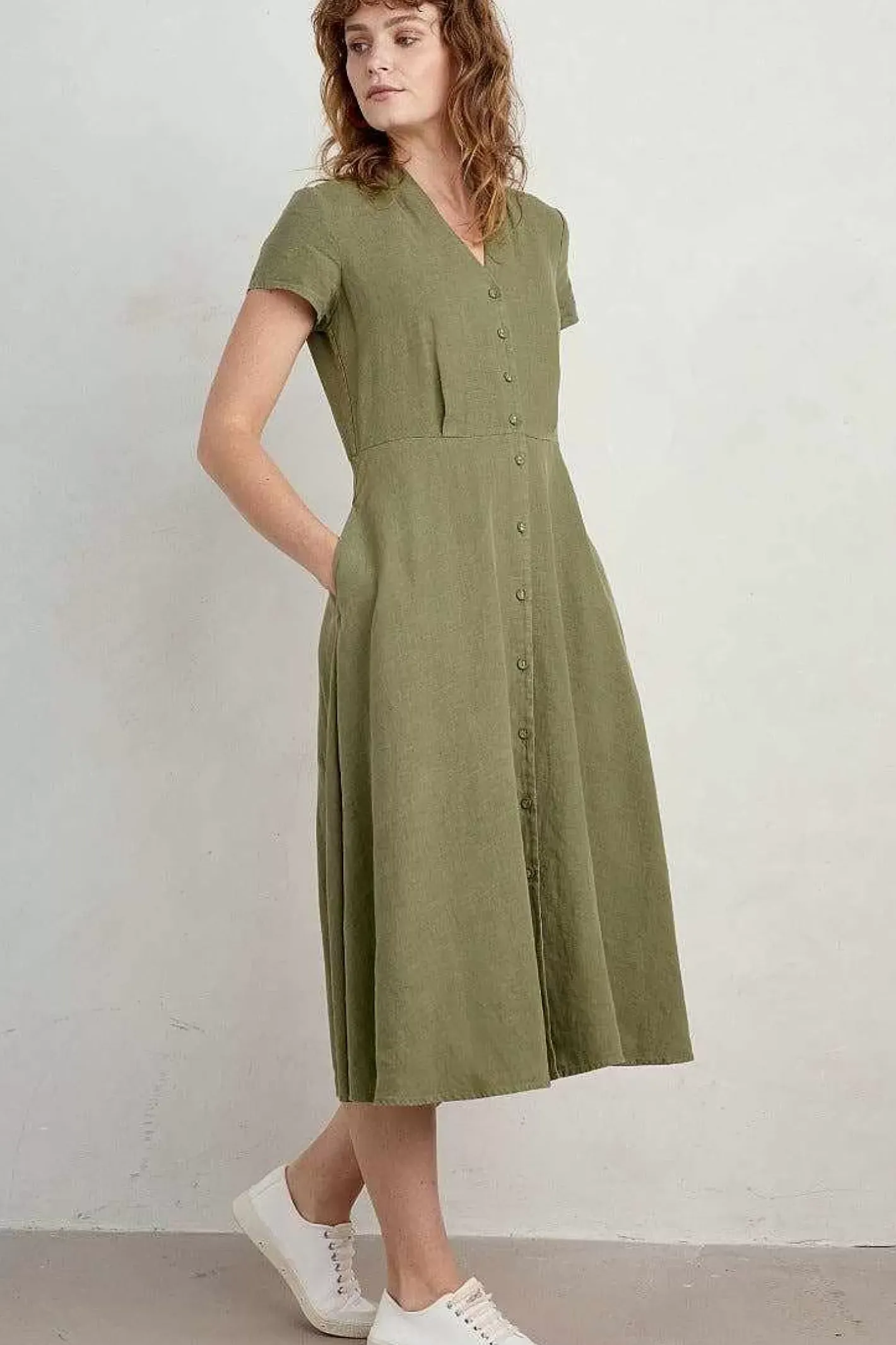 Women Seasalt Cornwall Carved Wood Midi Dress