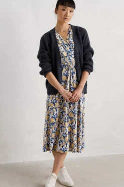 Women Seasalt Cornwall Chapelle 3/4 Sleeve Jersey Dress (Gots)