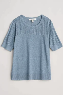 Women Seasalt Cornwall Chiff Chaff Short Sleeve Knitted Top