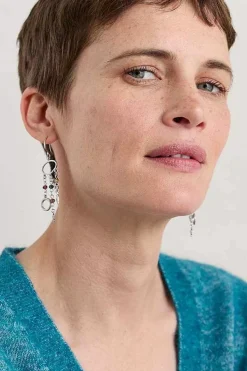 Women Seasalt Cornwall Chy Silver Tone Charm Earrings