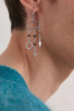 Women Seasalt Cornwall Chy Silver Tone Charm Earrings