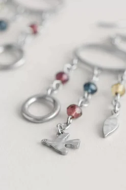 Women Seasalt Cornwall Chy Silver Tone Charm Earrings