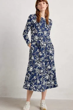 Women Seasalt Cornwall Cladonia Long Sleeve Jersey Dress