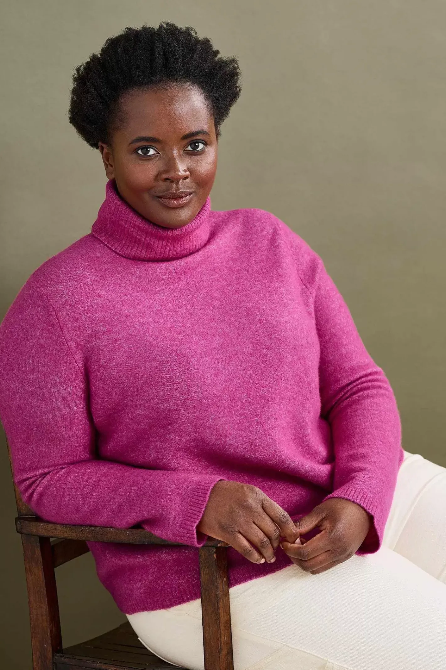 Women Seasalt Cornwall Cloud Chasing Roll Neck Jumper