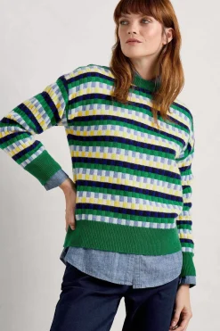 Women Seasalt Cornwall Clover Bed Lambswool Blend Jumper