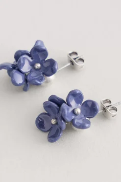 Women Seasalt Cornwall Corsage Flower Bead Earrings