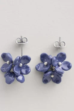 Women Seasalt Cornwall Corsage Flower Bead Earrings