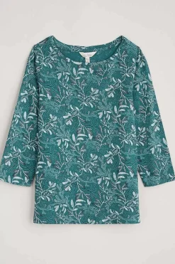 Women Seasalt Cornwall Easel 3/4 Sleeve Top