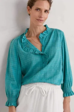 Women Seasalt Cornwall Feather Star Checked Top