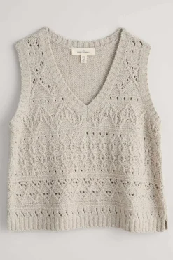 Women Seasalt Cornwall Feock Merino Blend V-Neck Knitted Vest