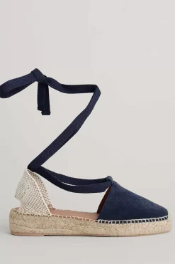 Women Seasalt Cornwall Fern Path Suede Wedge Espadrilles