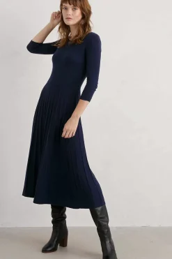 Women Seasalt Cornwall Folk Song Knitted Midi Dress