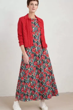 Women Seasalt Cornwall Forest Ridge Cable Knit Collared Cardigan