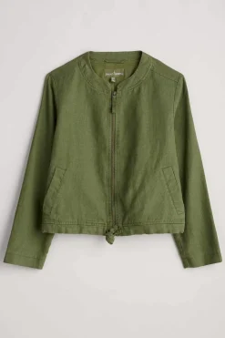 Women Seasalt Cornwall Galleon Zip Through Linen Jacket