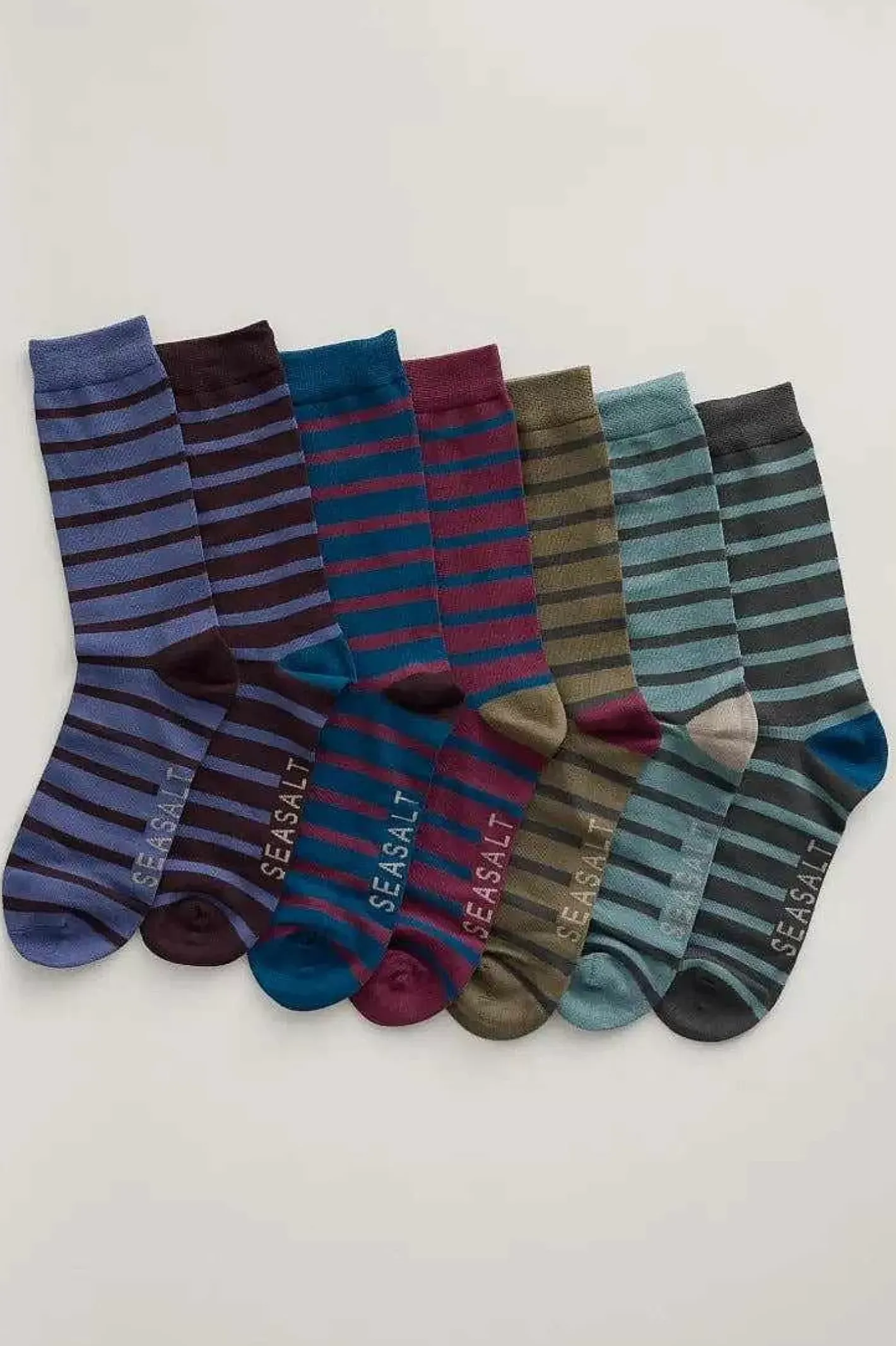 Men Seasalt Cornwall Gift Box Of 7 Men's Sailor Socks