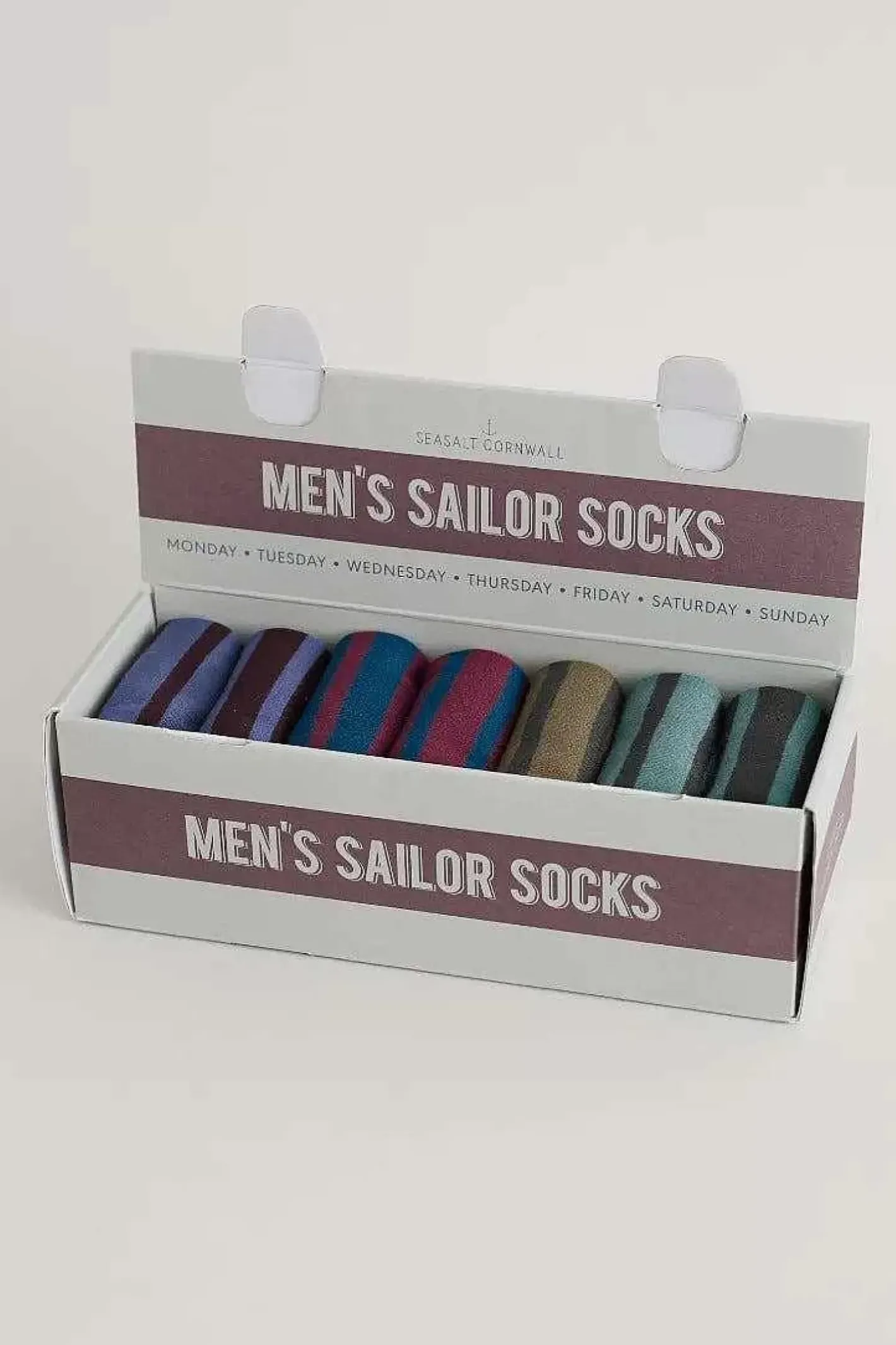 Men Seasalt Cornwall Gift Box Of 7 Men's Sailor Socks