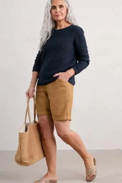 Women Seasalt Cornwall Gull Rock Pointelle Knit Jumper (Gots)