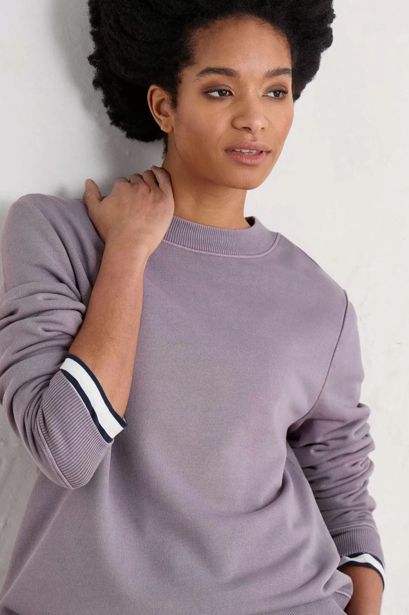 Women Seasalt Cornwall Hawkmoth Organic Cotton Sweatshirt