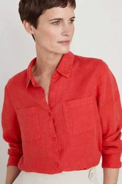 Women Seasalt Cornwall Hazel Branch Linen Shirt