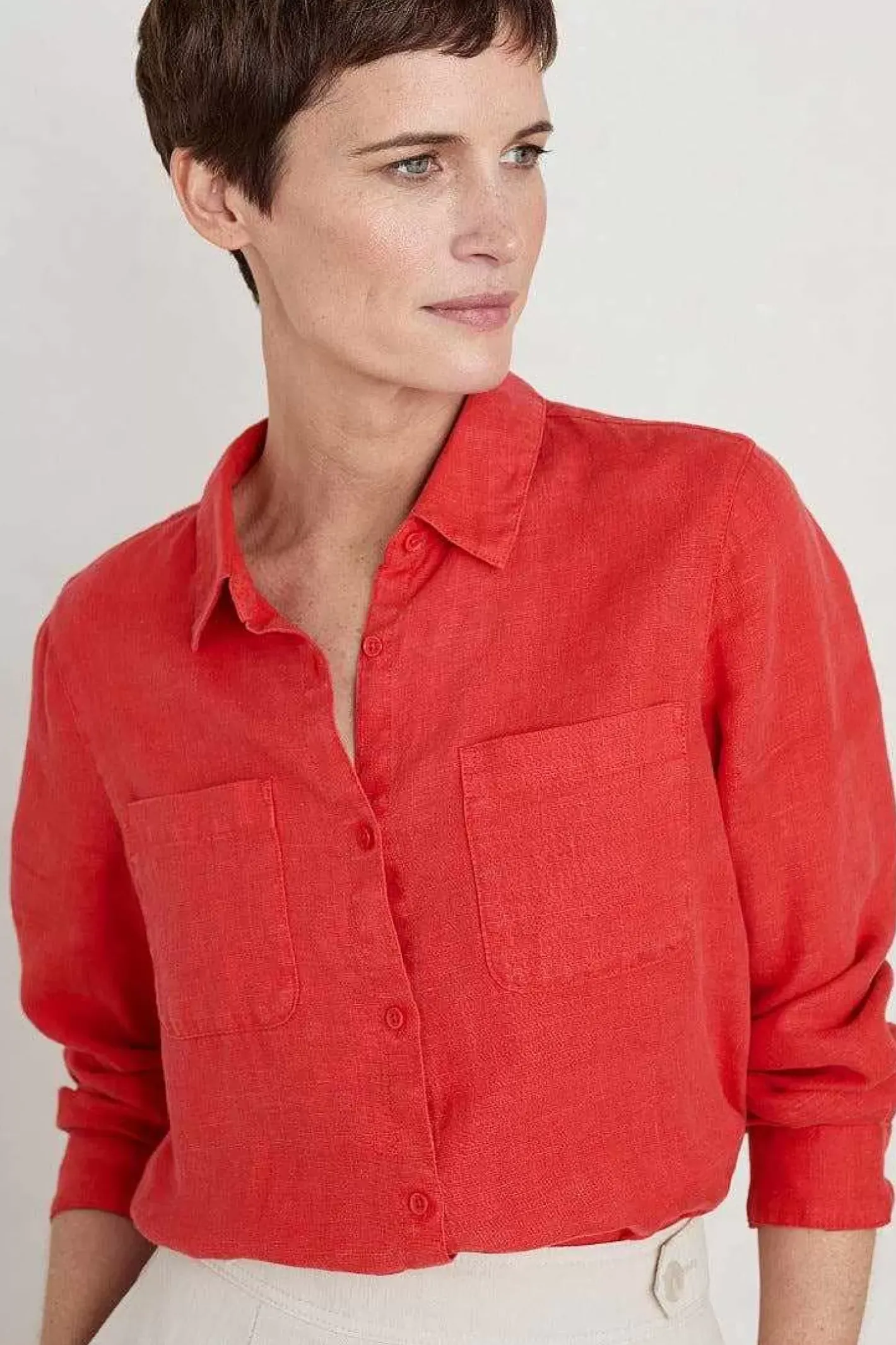Women Seasalt Cornwall Hazel Branch Linen Shirt