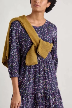Women Seasalt Cornwall Heron Dip Tiered Jersey Dress