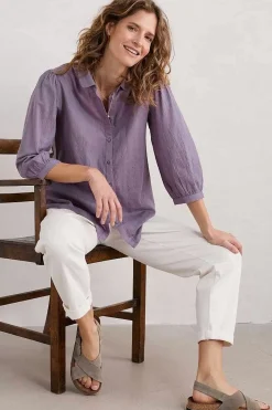 Women Seasalt Cornwall Hope Cottage Organic Cotton Check Blouse
