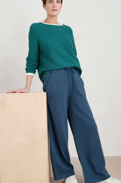 Women Seasalt Cornwall Ivy Barn Wide Leg Jersey Trousers