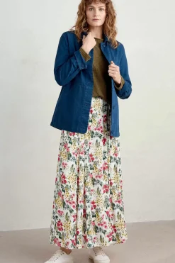 Women Seasalt Cornwall Lethlean Pleated Maxi Skirt