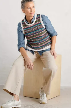 Women Seasalt Cornwall Little Grebe Fair Isle Vest