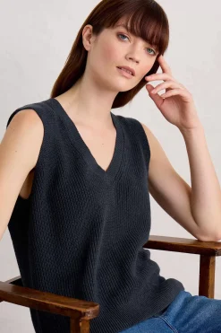 Women Seasalt Cornwall Lookout Point V-Neck Knitted Vest