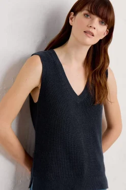 Women Seasalt Cornwall Lookout Point V-Neck Knitted Vest
