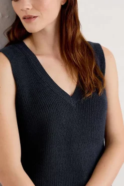 Women Seasalt Cornwall Lookout Point V-Neck Knitted Vest