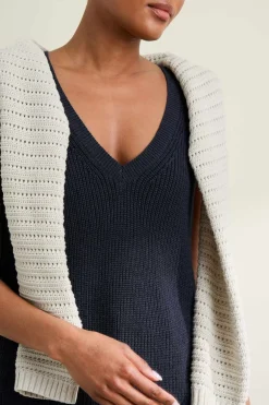 Women Seasalt Cornwall Lookout Point V-Neck Knitted Vest