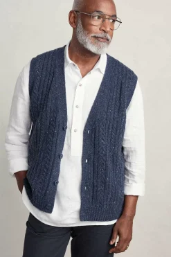 Men Seasalt Cornwall Men's Boulder Perch Knitted Vest