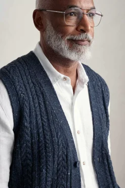 Men Seasalt Cornwall Men's Boulder Perch Knitted Vest