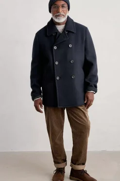 Men Seasalt Cornwall Men's Channel Wool Blend Coat