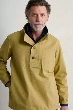 Men Seasalt Cornwall Men's Clay Stone Organic Cotton Pullover Smock