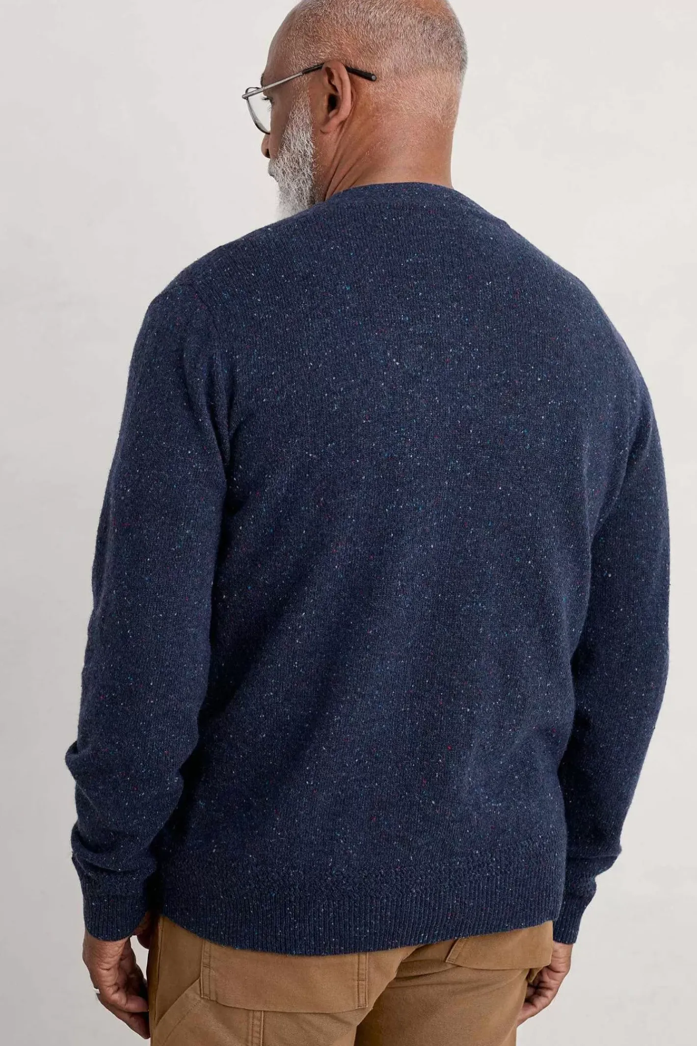 Men Seasalt Cornwall Men's Cleer Lambswool Blend Cardigan